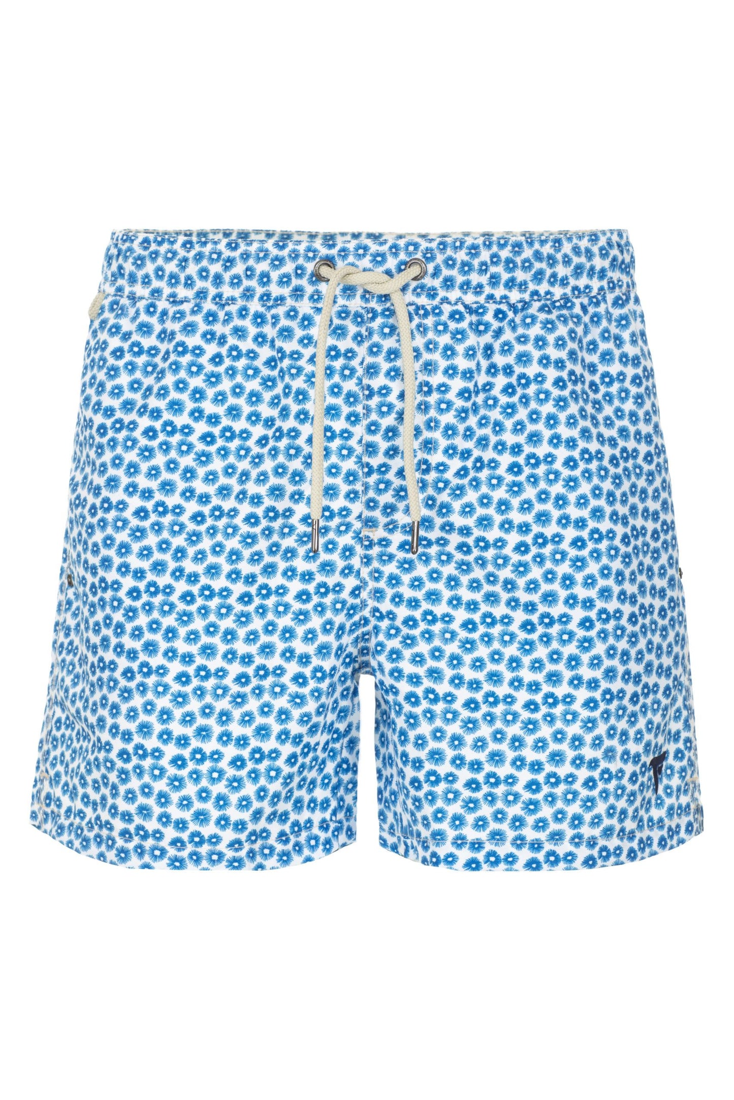Light Blue Polyester Men Swim Short