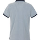 Blue Cotton Men Polo Shirt