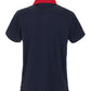 Chic Cotton Polo with Red Dot Prints & Contrasting Collar