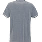 Blue Cotton Men Polo Shirt