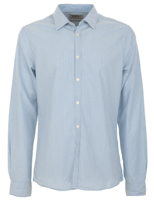 Light Blue Cotton Men Shirt