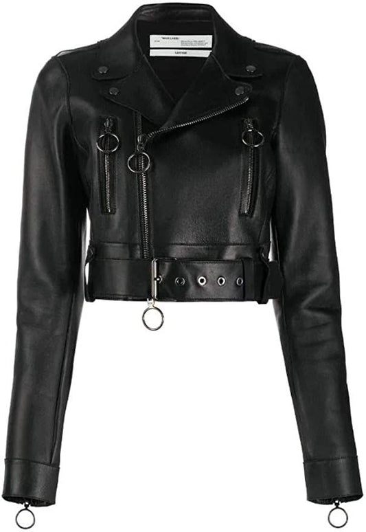 Black Leather Women Jacket