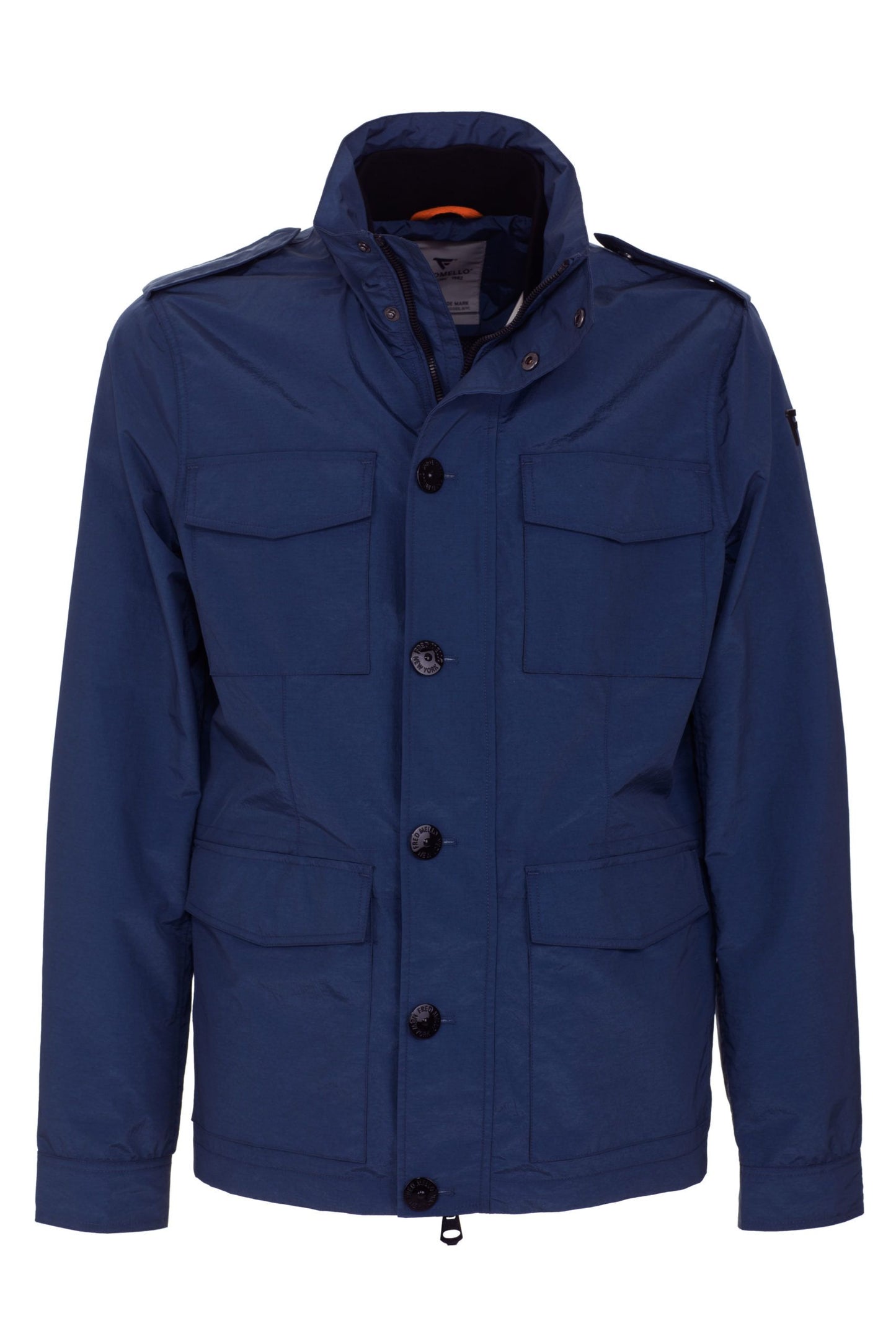 Blue Nylon Men Jacket