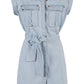 Light Blue Cotton Women Dress