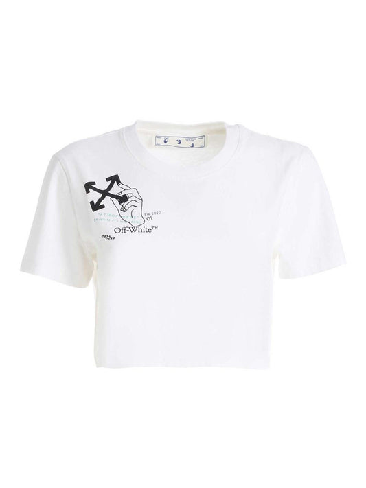 White Cotton Women T-Shirt