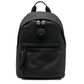 Sleek Black Designer Backpack with Relief Logo