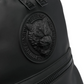 Sleek Black Designer Backpack with Relief Logo