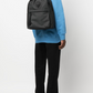 Sleek Black Designer Backpack with Relief Logo