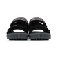 Black Polyester Men Sandal
