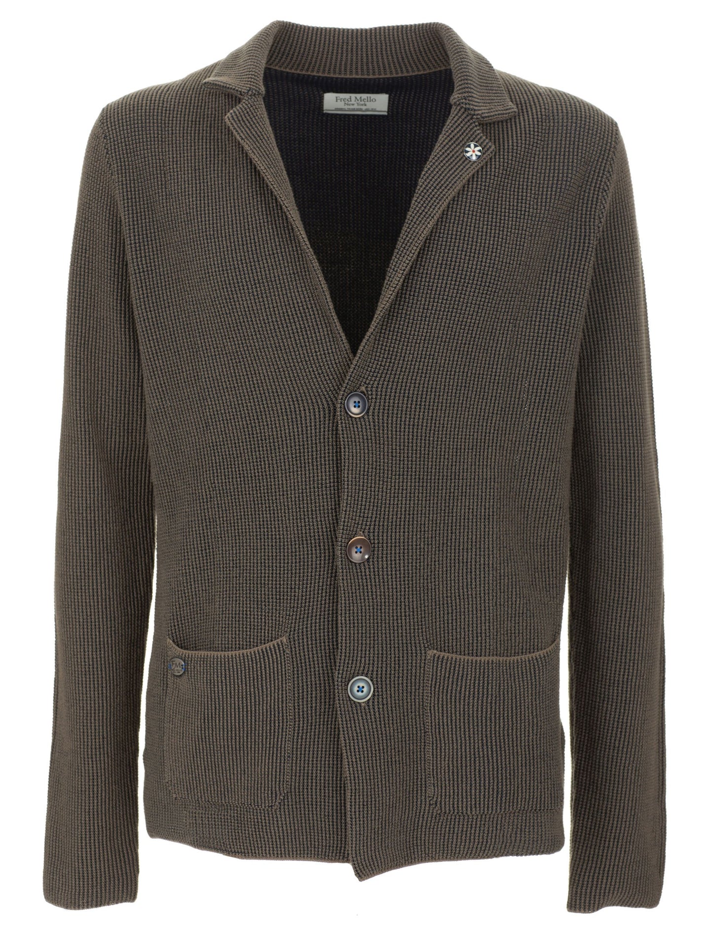 Brown Cotton Men's Blazer
