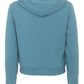 Chic Blue Zippered Cotton Hoodie