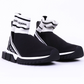 Black Polyester Men Sneaker