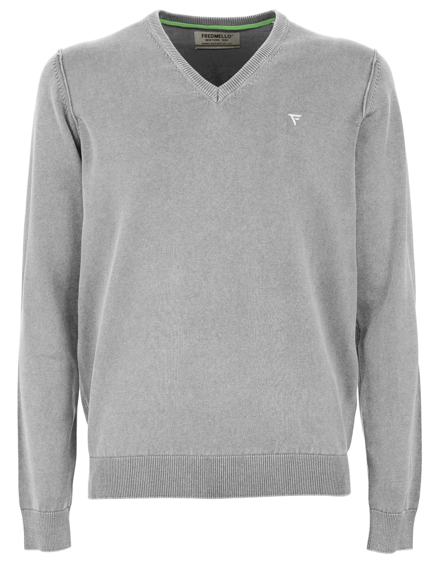 Gray Cotton Men Sweater