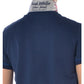 Blue Cotton Men Polo Shirt
