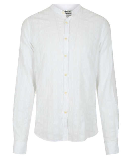 White Cotton Men Shirt