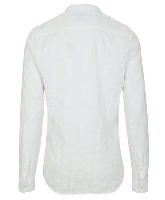 White Cotton Men Shirt