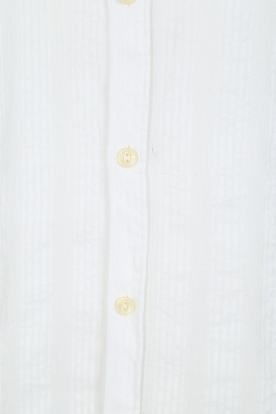 White Cotton Men Shirt