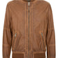 Brown Faux Leather Men Jacket