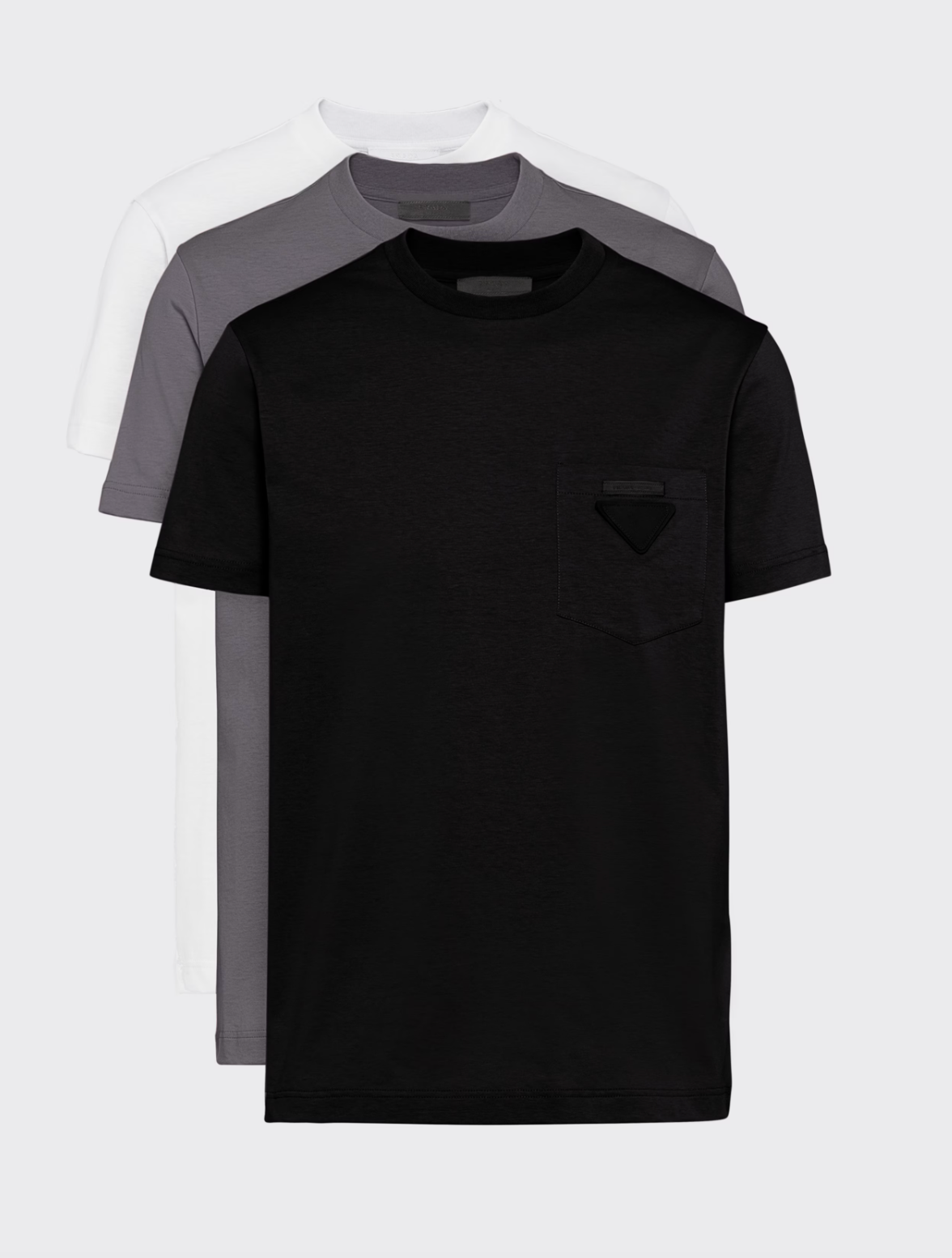 Black White Grey Cotton Men T-Shirt