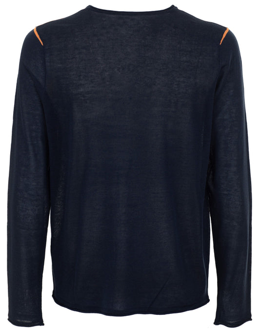 Blue Acrylic Men Sweater