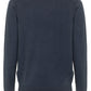 V-Neck Cotton Sweater with Vintage Charm