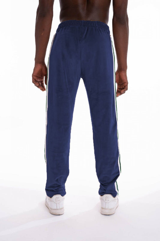 Blue Polyester Men Sweatpant