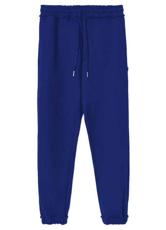 Blue Cotton Men Sweatpant