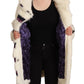 Elegant White Fur Overcoat Jacket
