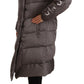 Elegant Gray Quilted Long Jacket