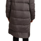 Elegant Gray Quilted Long Jacket