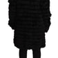 Elegant Tasseled V-Neck Black Cardigan