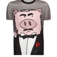 Gray Cotton Men T-Shirt