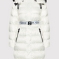 Chic White Short Jacket with Custom Hood