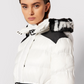 Chic White Short Jacket with Custom Hood