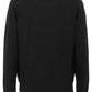 Elegant Crew Neck Cotton Sweater - Black