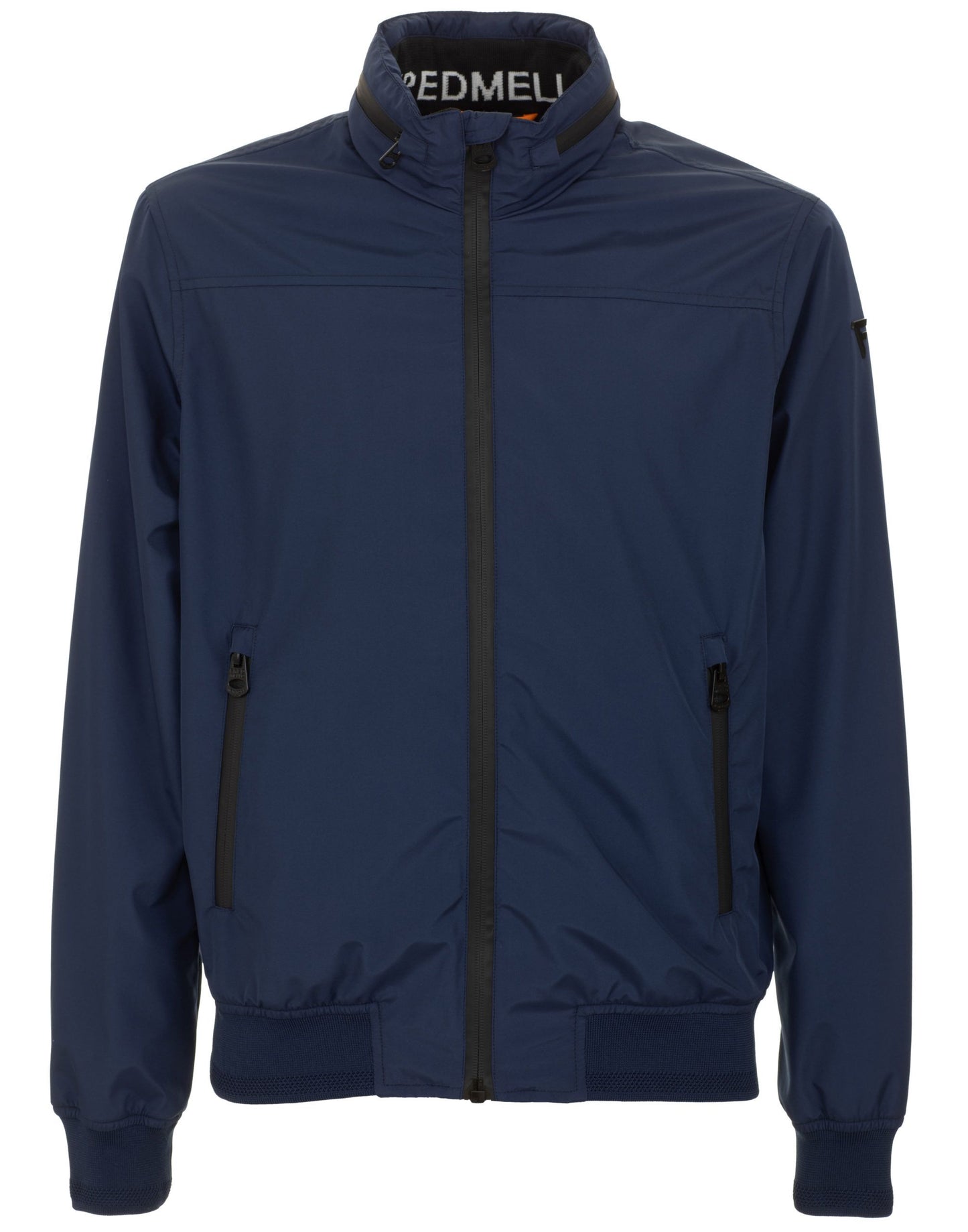 Blue Polyester Men Jacket