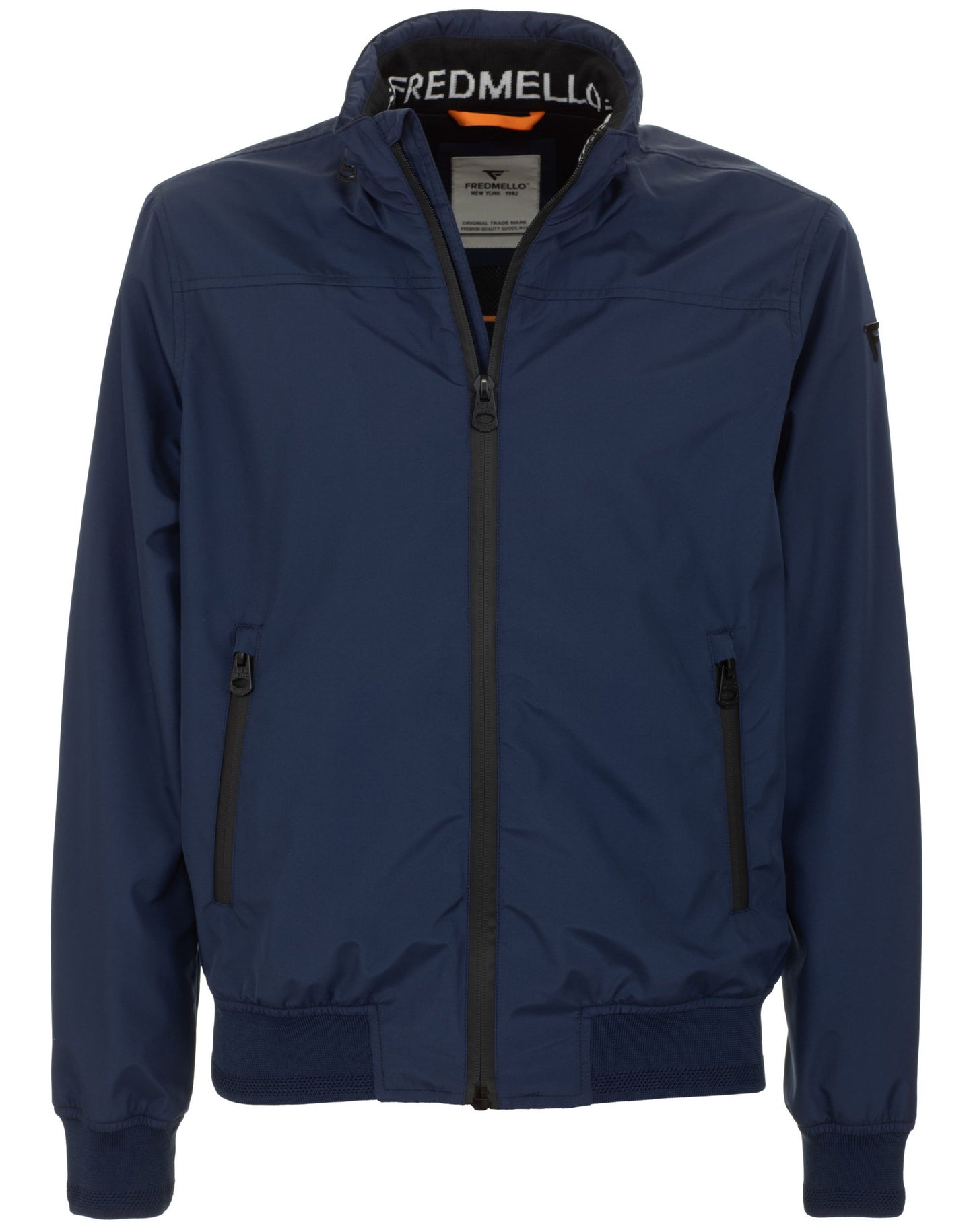 Blue Polyester Men Jacket
