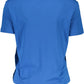 Chic Blue Logo Tee with Short Sleeves