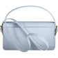 Light Blue Polyurethane Women Handbag