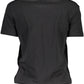 Black Cotton Women T-Shirt