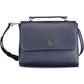 Blue Polyurethane Women Handbag