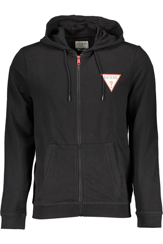 Black Cotton Men Sweater