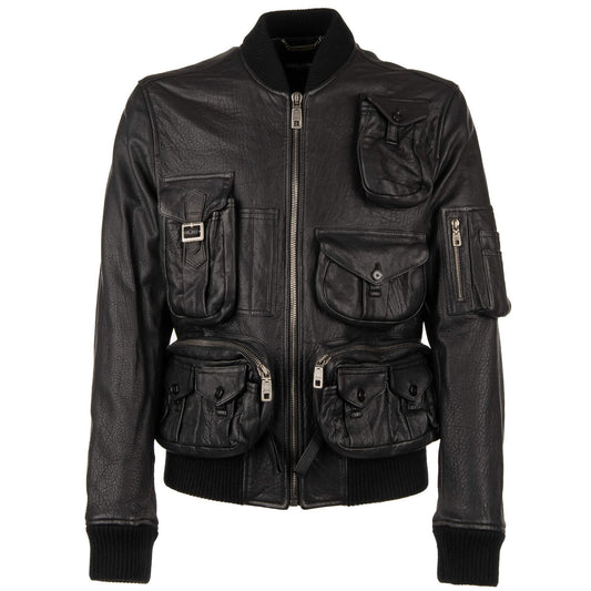 Black Lambskin Men Jacket