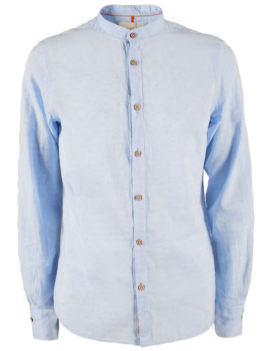 Light Blue Linen Men Shirt