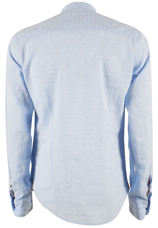 Light Blue Linen Men Shirt