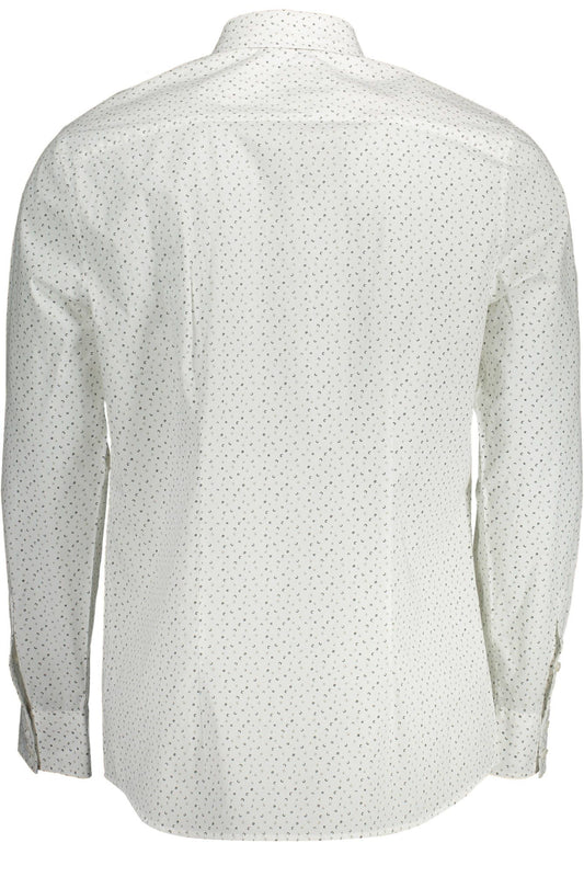 White Cotton Men Shirt
