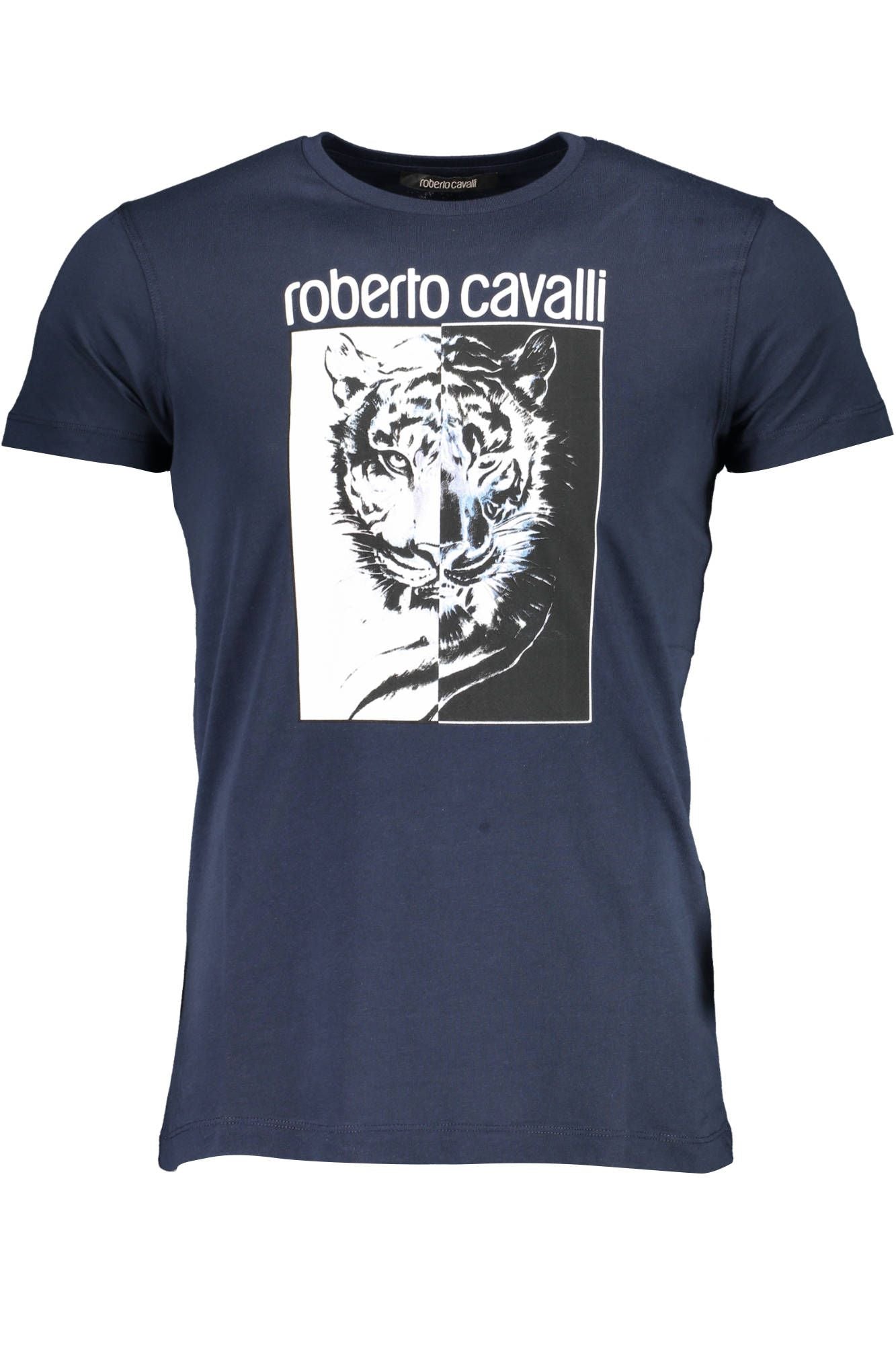 Blue Cotton Men T-Shirt