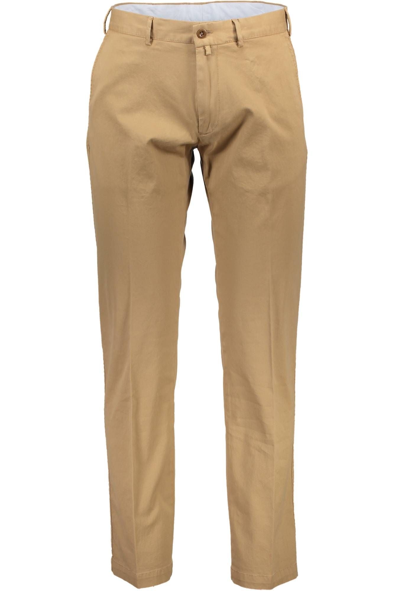 Beige Cotton Men Pant