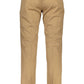 Beige Cotton Men Pant