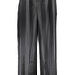 Black Polyester Women Pants